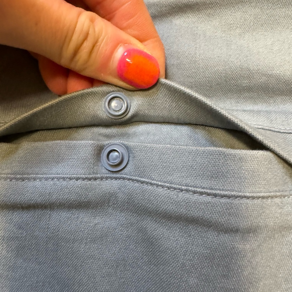 Lululemon Commission Short Qwick Oxford 11” Relaxed Fit Light Gray/Blue M7AKAS - Picture 14 of 15